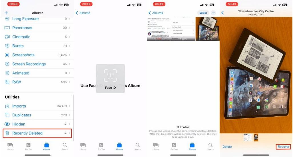丰宁苹果14维修分享 iPhone14 上恢复已删除的照片 
